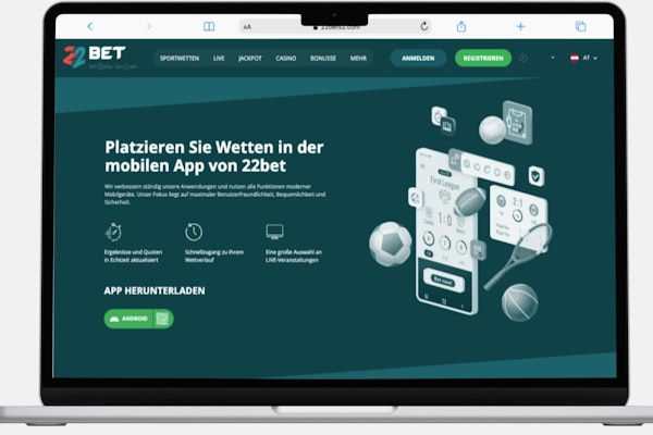22bet App Schritt 2