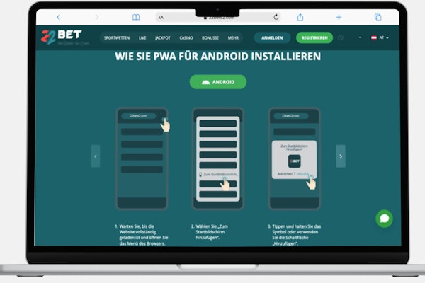 22bet App Schritt 3