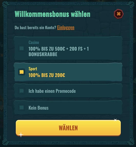 Spinanga Registrierung 1