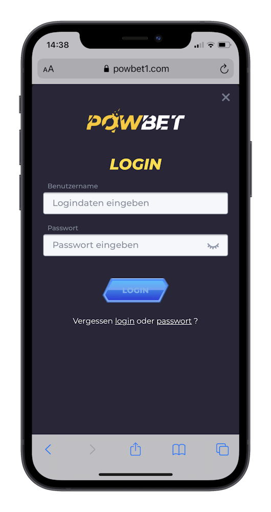 Powbet Anmeldung
