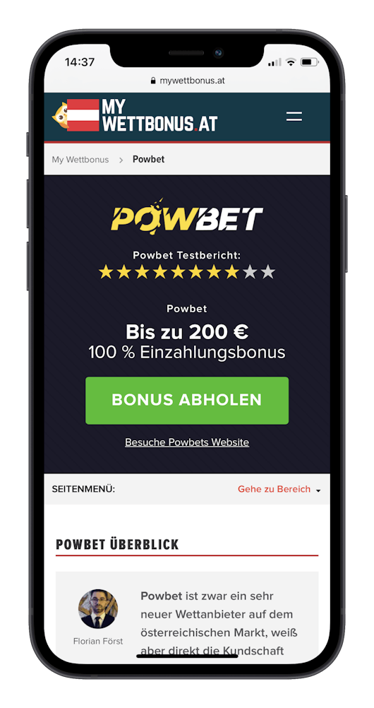 Powbet Sportwetten Bonus Mobil