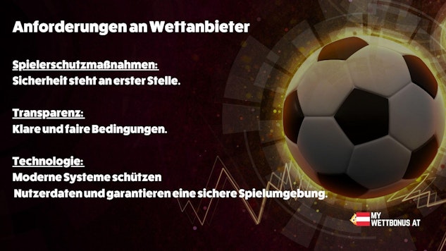 Voraussetzungen für Wettanbieter in Österreich.